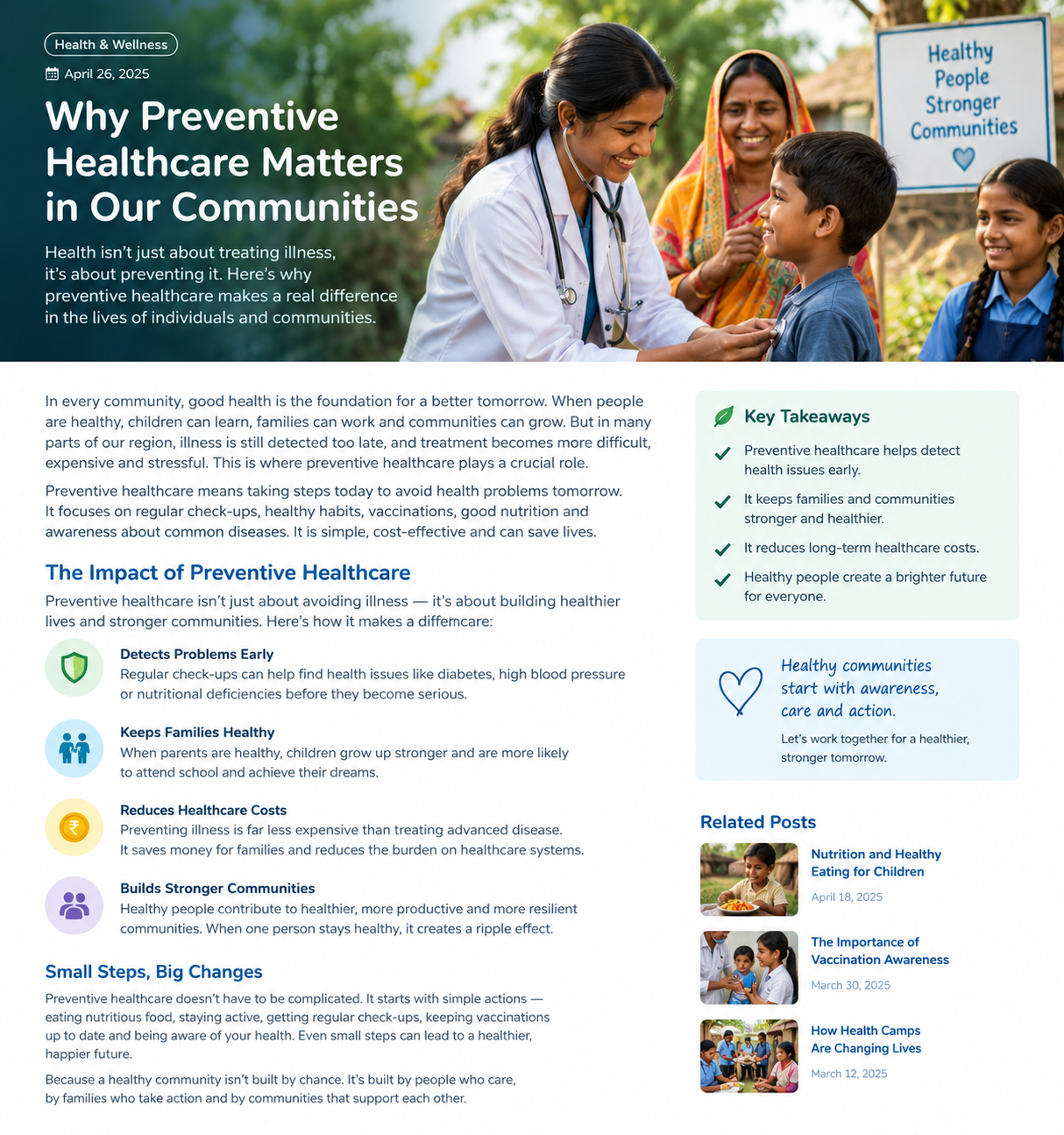 Why Preventive Healthcare Matters in Our Communities